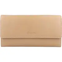 Esquire Leder Geldbörse Peru Ladies Purse Taupe beige