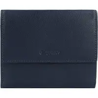 Esquire Leder Geldbörse Viktoria Wallet With Flap Navy dunkelblau