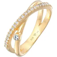Elli Ring 925 Sterling Silber Twisted in Gold | Gr.: 56