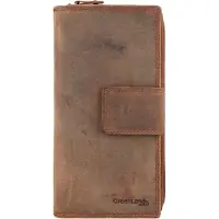 Greenland Nature Leder Geldbörse Monte Long Wallet RFID Brown braun