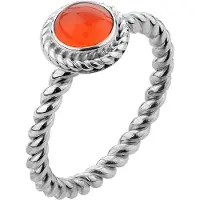 Nenalina Ring Karneol Geburtsstein September Boho 925 Silber Nenalina Orange