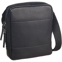 Leonhard heyden Leder Umhängetasche Hamburg Crossbody Bag Black schwarz