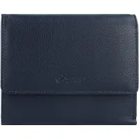Esquire Leder Geldbörse Viktoria Flap Wallet Navy dunkelblau