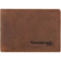 Greenland Nature Leder Geldbörse Monte Mini Wallet RFID Brown braun