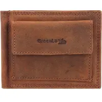 Greenland Nature Leder Geldklammer Monte Dollarclip Brown braun