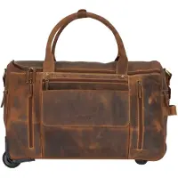 Green Burry GREENBURRY Reisetasche Vintage Trolley Traveller Brown braun