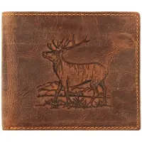 Green Burry Vintage Scheintasche Stag-3" Leder (Braun)"