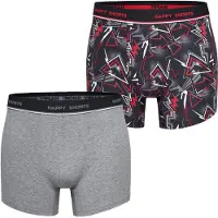 Happy Shorts 2er-Set: Boxershorts in Grau | Gr.: XL