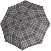 Doppler Fiber Magic Karo Taschenschirm 27 cm Doppler Grey/rose