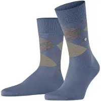 Burlington Manchester Socken Kariert Blau 6274