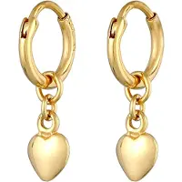 Elli Ohrringe 925 Sterling Silber Herz in Gold | Gr.: onesize