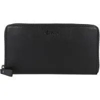 Esquire Leder Geldbörse Peru Zip Around Wallet Black schwarz