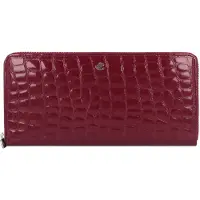 Esquire Geldbörse Nizza Long Zip Around Wallet Red dunkelrot
