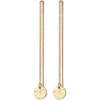 Elli Ohrringe 925 Sterling Silber Kreis, Plättchen in Gold | Gr.: onesize