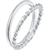 Elli Ring 925 Sterling Silber Twisted in Silber | Gr.: 58