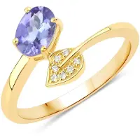 Rafaela Donata Ring Sterling Silber Tansanit in gelbgold | Gr.: 60