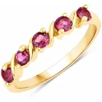 Rafaela Donata Ring Sterling Silber Rhodolith in gelbgold | Gr.: 52