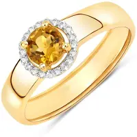 Rafaela Donata Ring Sterling Silber Citrin in gelbgold | Gr.: 60
