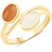 Rafaela Donata Ring Sterling Silber Mondstein in gelbgold | Gr.: 50