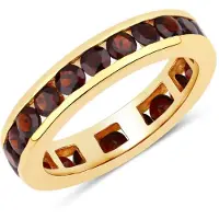 Rafaela Donata Ring Sterling Silber Granat in gelbgold | Gr.: 54