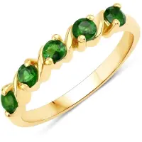 Rafaela Donata Ring Sterling Silber Chromdiopsid in gelbgold | Gr.: 52