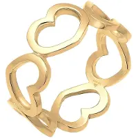 Elli Ring 925 Sterling Silber Herz, Verlobungsring in Gold | Gr.: 52