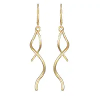 Elli Ohrringe 925 Sterling Silber Spirale, Wellen in Gold | Gr.: onesize