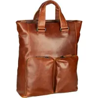 Leonhard heyden Leder Laptoprucksack Rucksack mit Laptopfach Porto Tote Bag / Backpack Brown braun