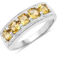 Rafaela Donata Ring Sterling Silber Citrin in silber | Gr.: 58