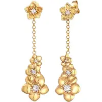 Elli Ohrringe 925 Sterling Silber Blume in Gold | Gr.: onesize