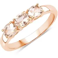 Rafaela Donata Ring Sterling Silber Morganit in roségold | Gr.: 50