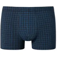 Schiesser Boxershorts "Cotton Casual", Herren, Gr. 8, blau (803, blau), Single Jersey, Obermaterial: 95% Baumwolle, 5% Elasthan, körpernah, Unterhosen Boxershorts, ohne Eingriff, kariert, Topseller