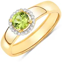 Rafaela Donata Ring Sterling Silber Peridot in gelbgold | Gr.: 54
