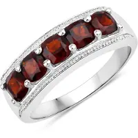 Rafaela Donata Ring Sterling Silber Granat in silber | Gr.: 58