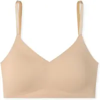 Schiesser Bustier "Invisible Soft", Damen, Gr. 40, N-Gr, beige (410, sand), Microtouch, Obermaterial: 75% Polyamid, 25% Elasthan, unifarben, Basic, Basic, BHs Bustier, mit herausnehmbaren Pads