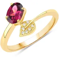 Rafaela Donata Ring Sterling Silber Rhodolith in gelbgold | Gr.: 60