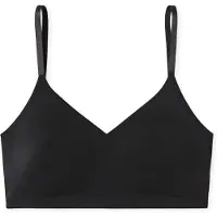 Schiesser Bustier "Invisible Soft" Mikrofaser, herausnehmbare Pads, V-Ausschnitt, Lasercut-Abschlüsse
