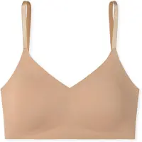Schiesser Bustier "Invisible Soft" Mikrofaser, herausnehmbare Pads, V-Ausschnitt, Lasercut-Abschlüsse