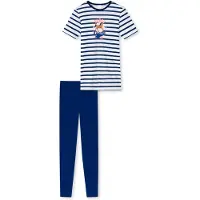 Schiesser Pyjama Mädchen Baumwolle mehrfarbig gestreift, 128 722201-0001-01280