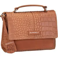 Burkely Elegante Prägeleder Schultertasche mit verstellbarem Riemen und Innenfächern