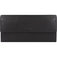 Esquire Leder Geldbörse Viktoria Ladies Long Wallet Black schwarz