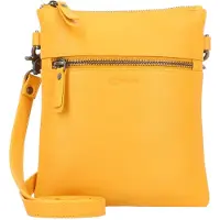 Esquire Leder Umhängetasche Peru Small Crossbody Bag Curry dunkelgelb