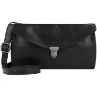 Harold's Leder Umhängetasche Fold Handbag Clutch Black schwarz