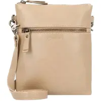 Esquire Leder Umhängetasche Peru Small Crossbody Bag Taupe beige