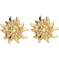 Elli Ohrringe 925 Sterling Silber Edelweiss, Trachtenschmuck in Gold | Gr.: onesize