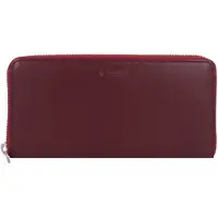 Esquire Leder Geldbörse Viktoria Zip Around Wallet Bordeaux dunkelrot
