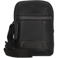 JOST Bags Jost RIGA Umhängetasche schwarz, 13x18x2 cm, wasserabweisend, vegan, 12 Fächer, reflektierend