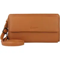 Esquire Leder Geldbörse Handytasche Peru Phone Wallet Bag Cognac hellbraun