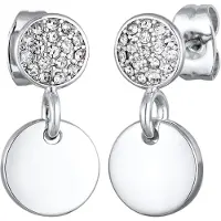Elli Ohrringe Brass Plättchen in Silber | Gr.: onesize