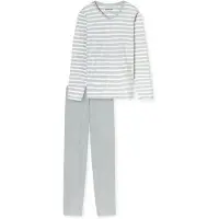 Schiesser Schlafanzug "Casual Essentials" 2 Baumwolle, V-Ausschnitt, langärmelig